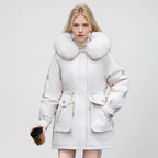 Veste à Col Imitation Fourrure avec Poches pour Femmes | Idéale pour la Saison Hivernale