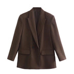 Blazer Croisé Avec Col À Revers Pour Femme | Idéal Pour Le Travail Ou Les Occasions Décontractées