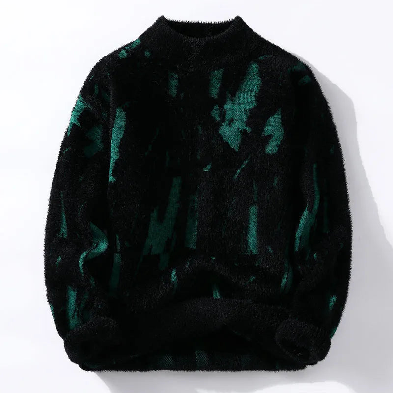Pull pour Homme avec Motif Abstrait et Col Rond | Idéal pour l’Hiver