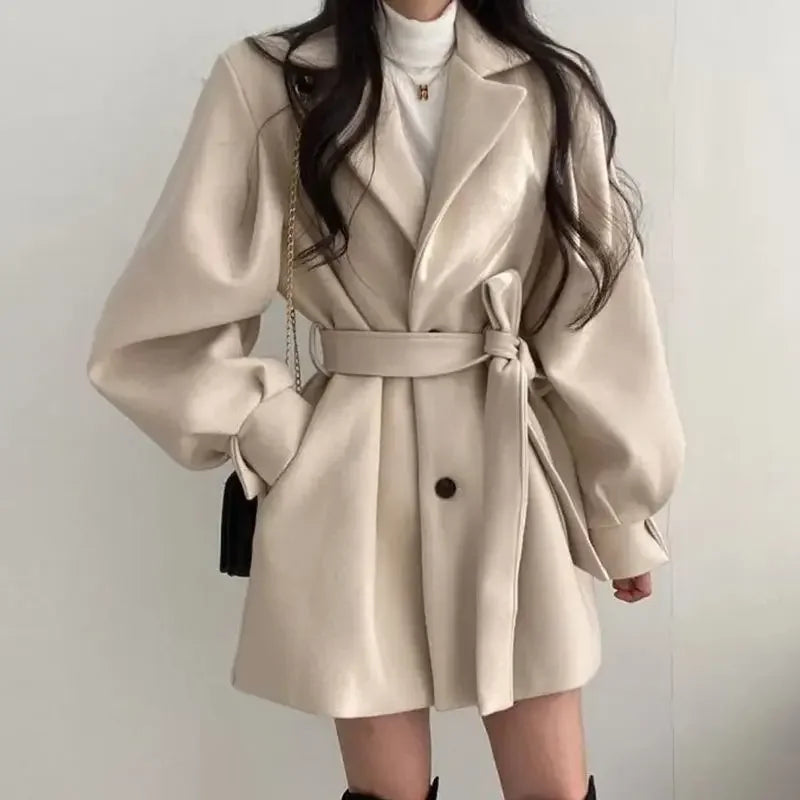 Trench-Coat Avec Ceinture Et Coupe Oversize Pour Femme | Idéal Pour Mi-Saison