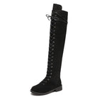 Bottes au-Dessus du Genou avec Laçage pour Femme | Idéal pour Usage Quotidien