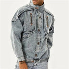 Veste En Jean À Coupe Ajustée Pour Hommes | Idéale Pour Usage Quotidien