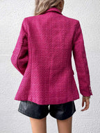 Blazer Mi-Long Avec Col Tailleur Pour Femme | Idéal Pour Travail Et Sorties