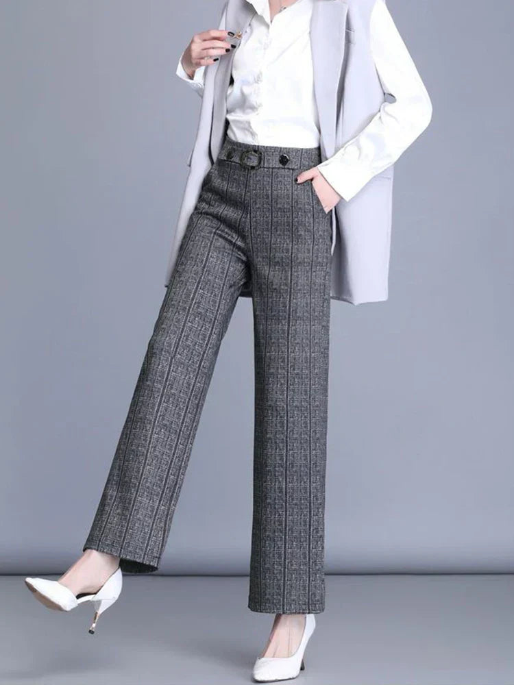 Pantalon Large Taille Haute Avec Coupe Droite Pour Femmes | Idéal Pour Usage Quotidien