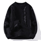 Pull en Maille Patchwork à Coupe Ample pour Homme | Idéal pour un Usage Quotidien