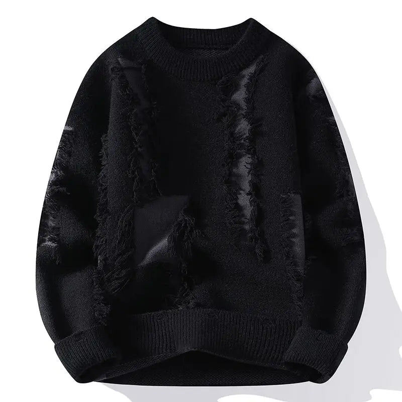 Pull en Maille Patchwork à Coupe Ample pour Homme | Idéal pour un Usage Quotidien