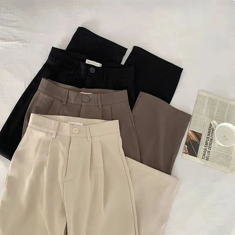 Pantalon Taille Haute Avec Jambes Évasées Pour Femmes | Idéal Pour Toutes Saisons