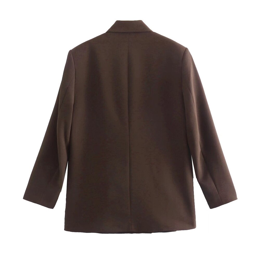 Blazer Croisé Avec Col À Revers Pour Femme | Idéal Pour Le Travail Ou Les Occasions Décontractées