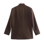 Blazer Croisé Avec Col À Revers Pour Femme | Idéal Pour Le Travail Ou Les Occasions Décontractées