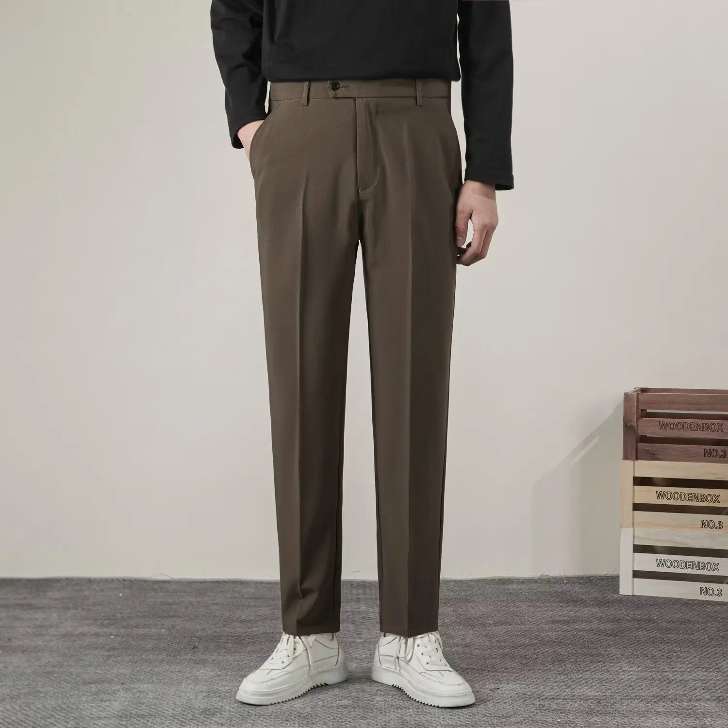 Pantalon Casual à Coupe Slim pour Homme | Idéal pour le Quotidien et le Bureau