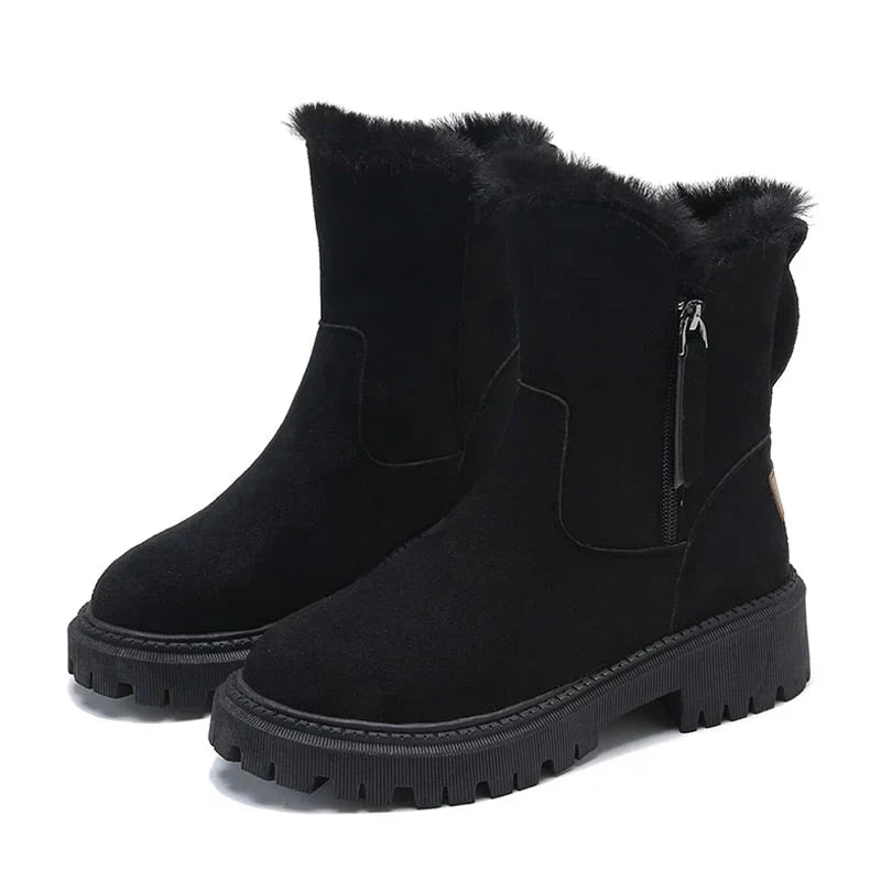 Bottes de Neige Montantes avec Semelle Structurée pour Femmes | Idéal pour l’Hiver