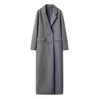 Manteau Long à Col Revers et Double Boutonnage pour Femme | Idéal pour l’Automne et l’Hiver