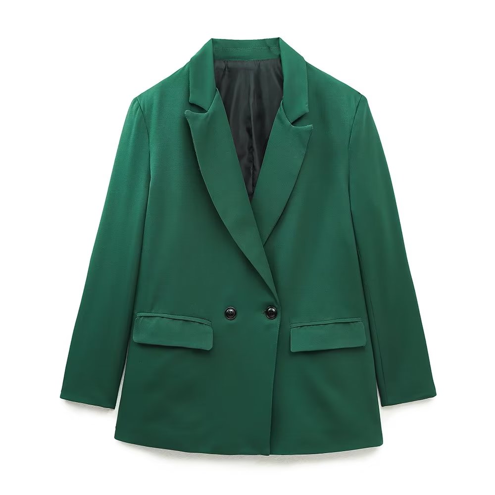 Blazer Croisé Avec Col À Revers Pour Femme | Idéal Pour Le Travail Ou Les Occasions Décontractées