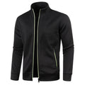 Veste Légère avec Fermeture Zippée et Col Montant pour Hommes | Idéale pour Printemps et Automne