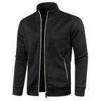 Veste Légère avec Fermeture Zippée et Col Montant pour Hommes | Idéale pour Printemps et Automne