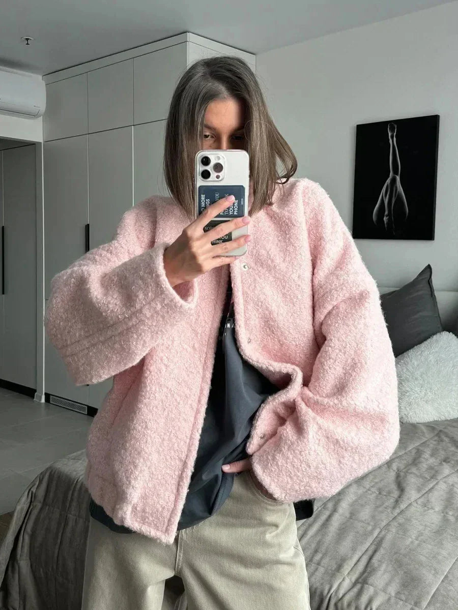 Veste Courte À Manches Longues pour Femmes | Idéale pour L’Automne Et L’Hiver
