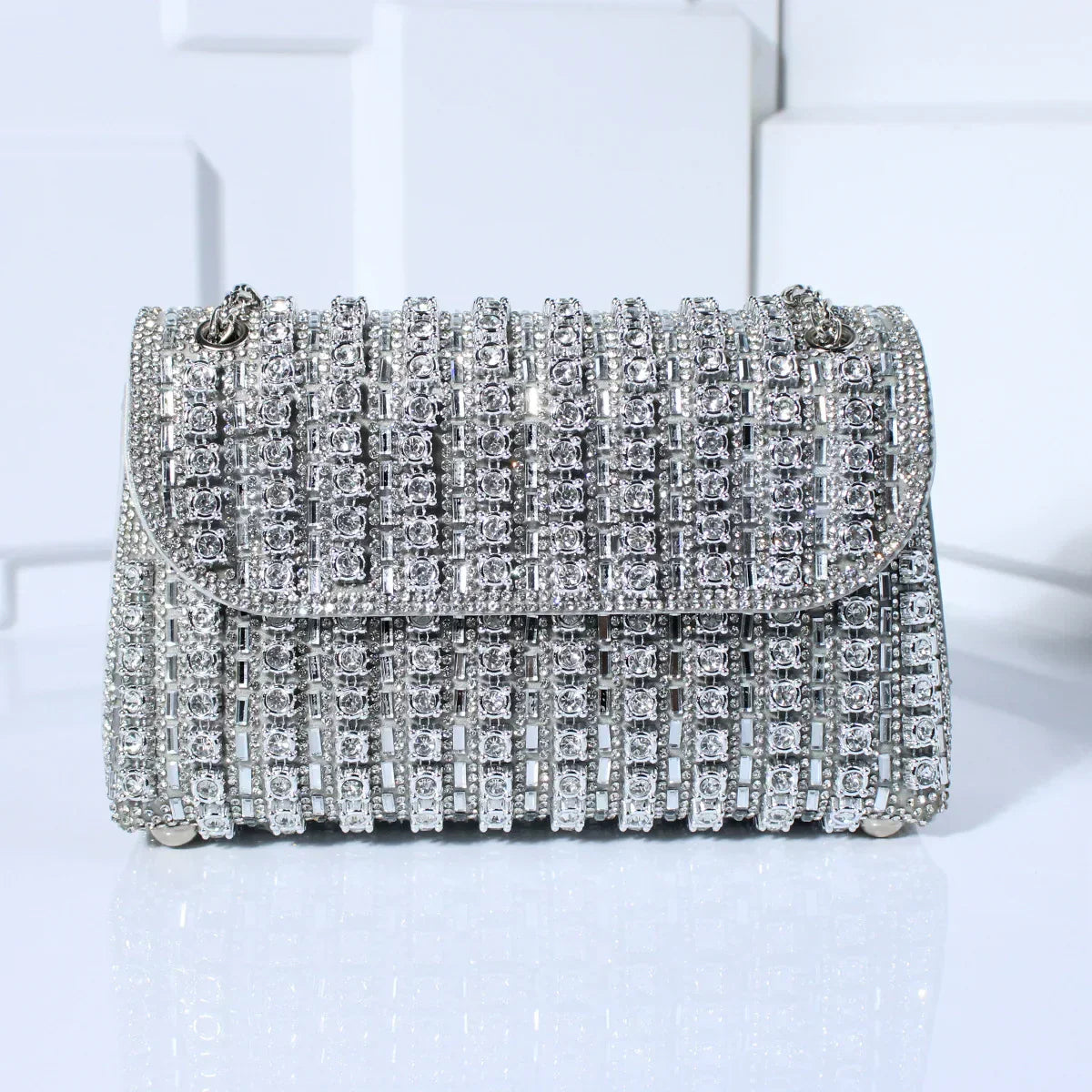 Mini Sac avec Strass et Chaîne Dorée pour Femme | Idéal pour les Soirées