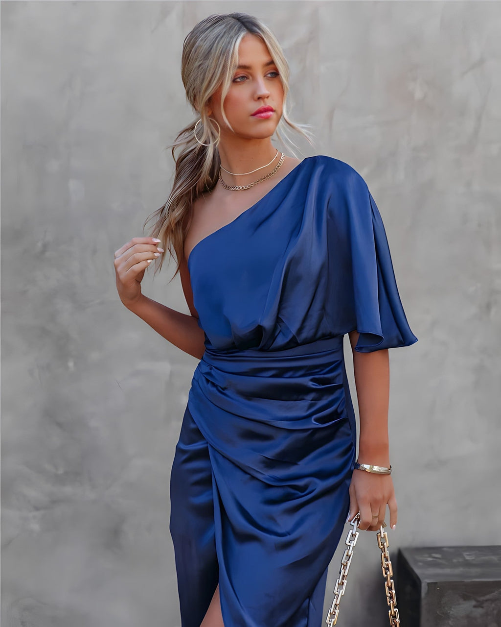 Robe De Soirée Courte avec Coupe Ajustée Et Col Rond pour Femmes | Idéale pour Les Occasions Spéciales