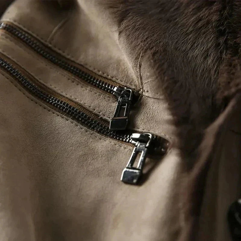 Veste Biker avec Col Imitation et Fermeture Zippée pour Femme | Idéale pour l’Automne et l’Hiver