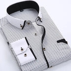 Chemise À Manches Longues Avec Col Classique Pour Homme | Idéale Pour Bureau Et Sorties
