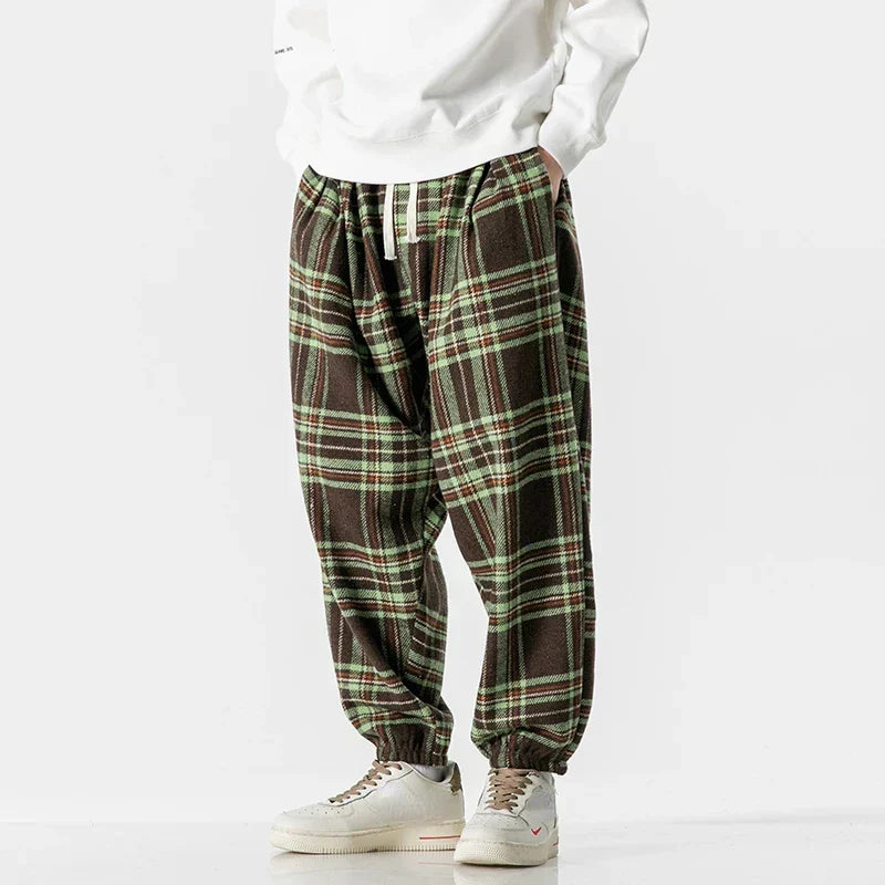 Pantalon De Survêtement À Motif À Carreaux Avec Taille Élastique Pour Homme | Idéal Pour Un Usage Décontracté