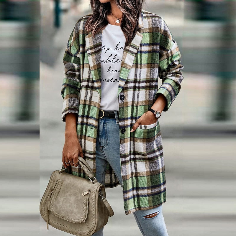 Manteau Mi-Saison à Coupe Droite pour Femme | Idéal pour l’Automne