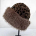 Chapeau à Motif Léopard avec Bord Doux pour Adultes | Idéal pour l’Hiver