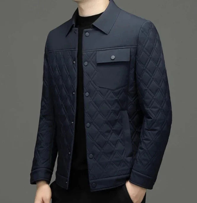 Veste Matelassée À Manches Longues Avec Fermeture À Boutons-Pression Pour Homme | Idéal Pour La Mi-Saison