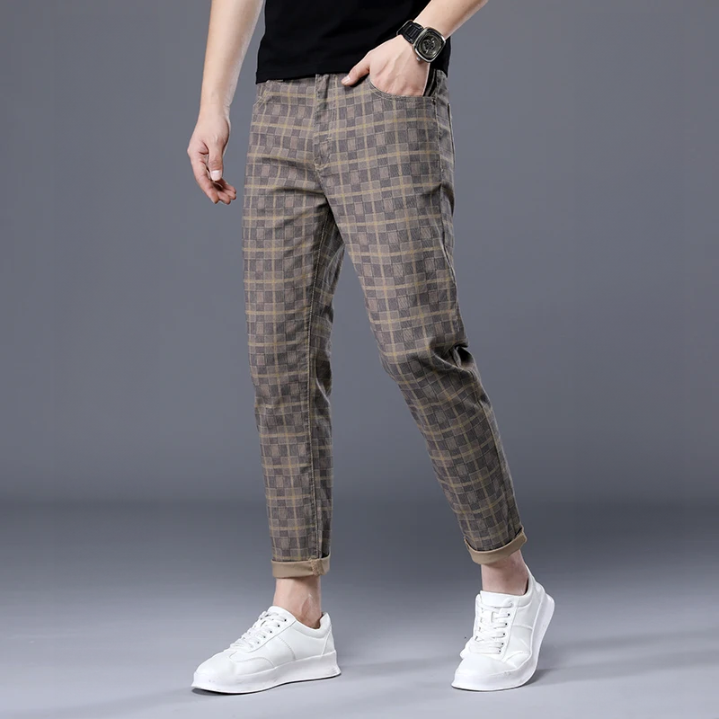 Pantalon Slim Fit À Carreaux Pour Homme | Idéal Pour Le Quotidien