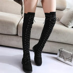 Bottes au-Dessus du Genou avec Laçage pour Femme | Idéal pour Usage Quotidien