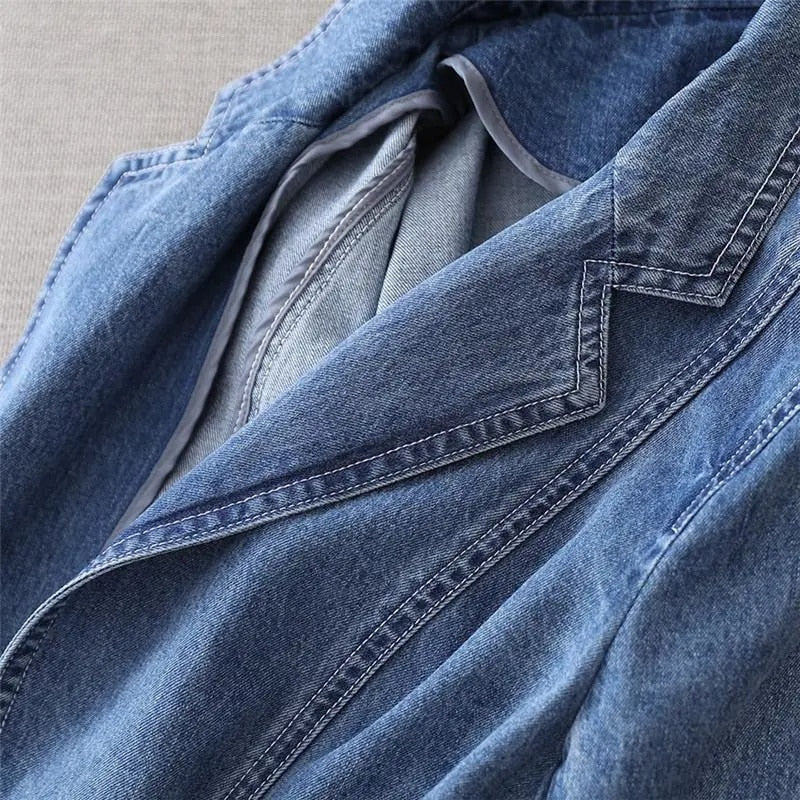Blazer Avec Revers Cranté Et Coupe Semi-Ajustée Pour Femmes | Idéal Pour Les Saisons De Transition