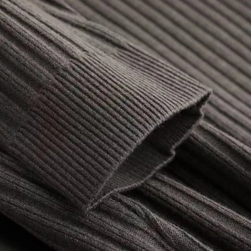 Pull En Maille À Rayures Avec Demi-Zip Et Coupe Ajustée Pour Homme | Idéal Pour Le Quotidien