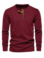 Chemise À Manches Longues Avec Col Henley Pour Homme | Idéal Pour Usage Quotidien