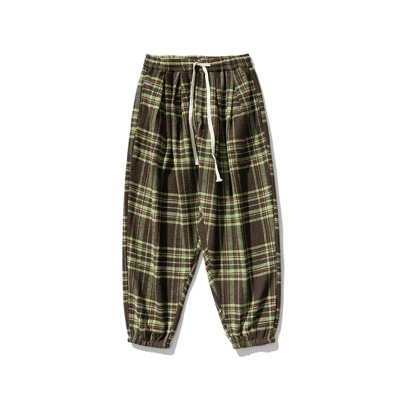 Pantalon De Survêtement À Motif À Carreaux Avec Taille Élastique Pour Homme | Idéal Pour Un Usage Décontracté
