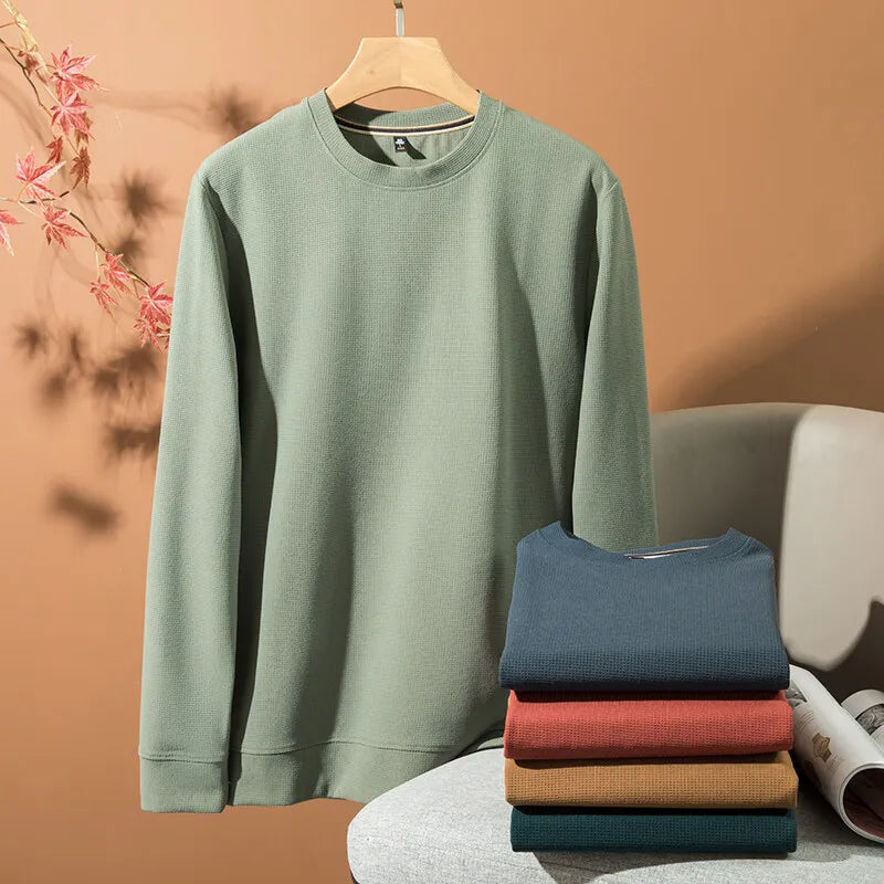 Pull En Maille Coupe Décontractée Avec Col Et Manches À Revers Pour Homme | Idéal Pour Usage Quotidien