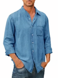 Chemise En Denim À Manches Longues Pour Homme | Idéal Pour Usage Quotidien