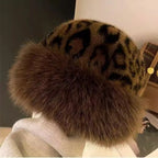 Chapeau à Motif Léopard avec Bord Doux pour Adultes | Idéal pour l’Hiver