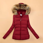 Veste Matelassée à Capuche avec Bordure Imitation Fourrure pour Femmes | Idéale pour la Saison Froide