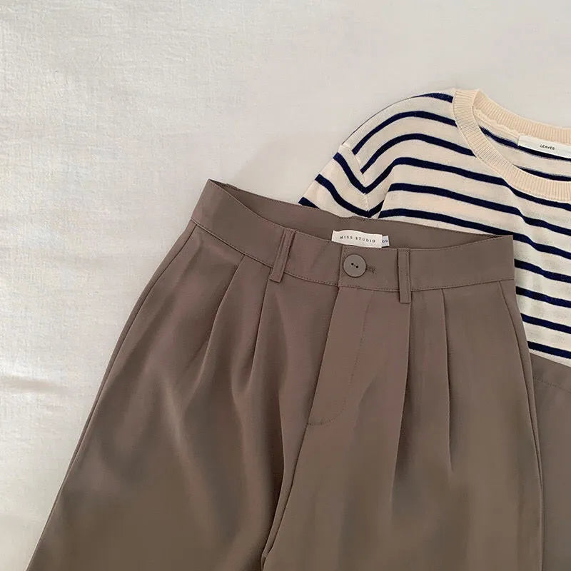 Pantalon Taille Haute Avec Jambes Évasées Pour Femmes | Idéal Pour Toutes Saisons