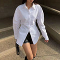 Blouse Oversize Avec Col Chemise Et Nœud Pour Femme | Idéal Pour Les Occasions Professionnelles Et Quotidiennes