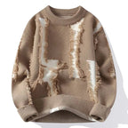 Pull en Maille Patchwork à Coupe Ample pour Homme | Idéal pour un Usage Quotidien
