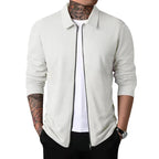 Veste Zippée À Manches Longues Avec Col Structuré Pour Homme | Idéale Pour Un Usage Quotidien Et Professionnel