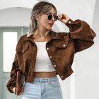Veste Courte À Col Classique pour Femme | Idéale pour Le Quotidien Et Les Sorties