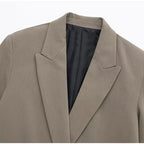 Blazer Oversize Structuré à Revers Classiques pour Femme | Idéal pour le Travail et le Quotidien