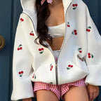 Veste Blanche Avec Motif Cerise Pour Femmes | Idéale Pour Un Usage Quotidien