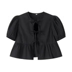 Crop Top à Imprimé Léopard avec Col Rond pour Femme | Idéal pour Usage Quotidien