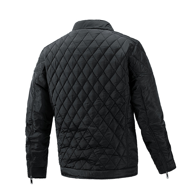 Veste Matelassée avec Fermeture Zippée et Col Montant pour Hommes | Idéal pour Saisons Intermédiaires