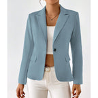 Blazer À Bouton Unique Avec Coupe Structurée Pour Femmes | Idéal Pour Le Travail Et Les Occasions Décontractées