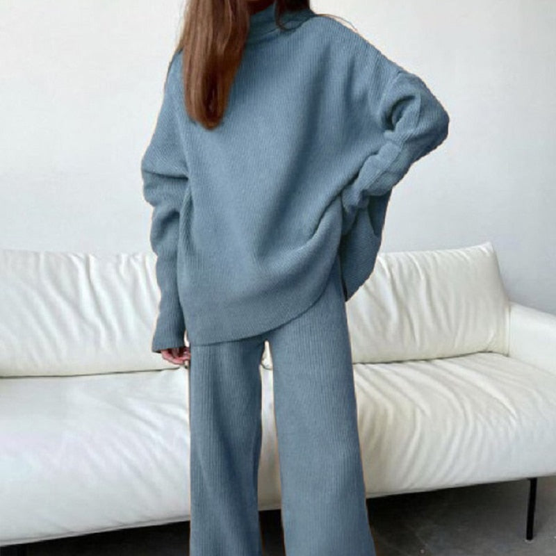 Ensemble Deux Pièces Oversize en Maille Pour Femmes | Idéal Pour Usage Quotidien