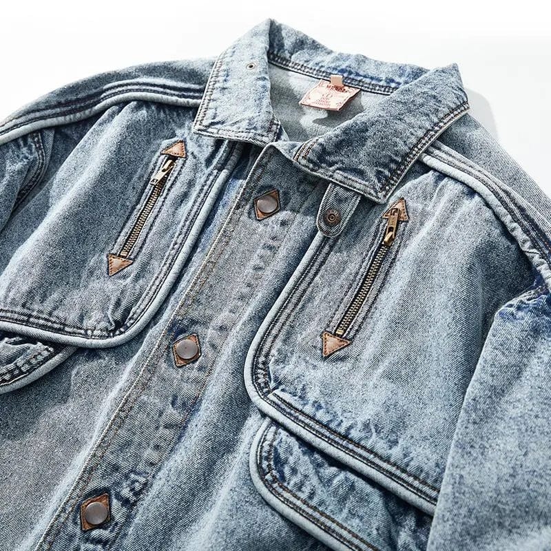 Veste En Jean À Coupe Ajustée Pour Hommes | Idéale Pour Usage Quotidien